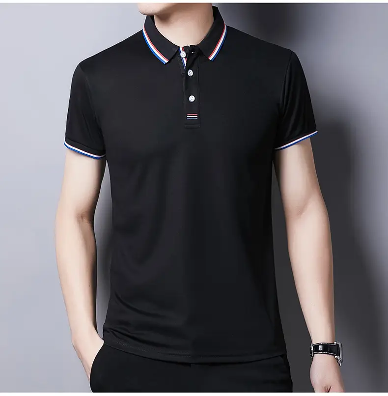 Men White Polo T-Shirt Short Sleeve Casual Business — feature 30