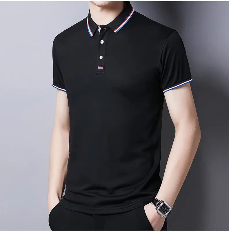 Men White Polo T-Shirt Short Sleeve Casual Business — feature 31