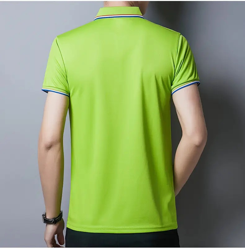 Men White Polo T-Shirt Short Sleeve Casual Business — feature 34