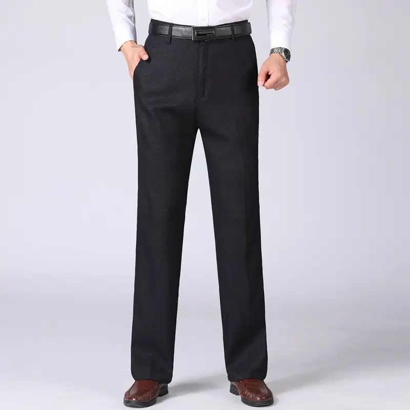Dad's Black Straight Leg Pants Middle-aged Men - Image 6