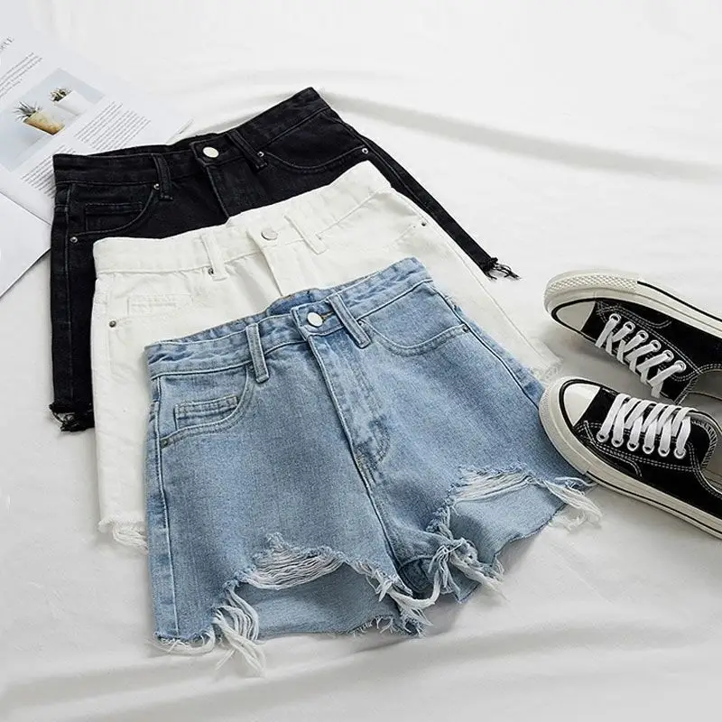 Women's 2020 Ripped Irregular Frayed Wide Leg Shorts - Image 6