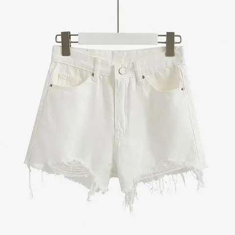 Women's 2020 Ripped Irregular Frayed Wide Leg Shorts - Image 2