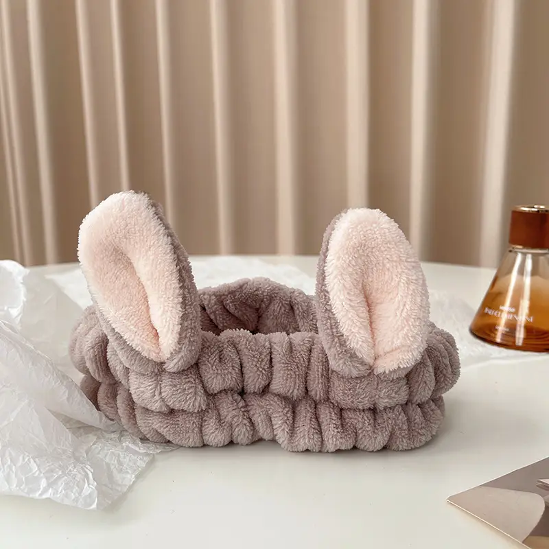1# rabbit ears hair band camel