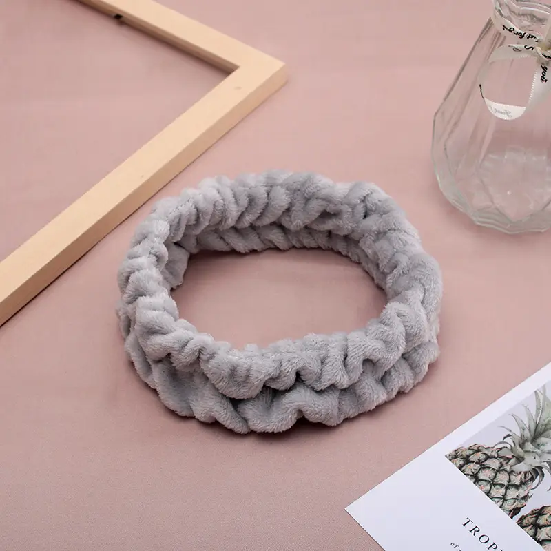 White Rabbit Ear Headband with Pink Faux Fur Trim for Women - Image 35