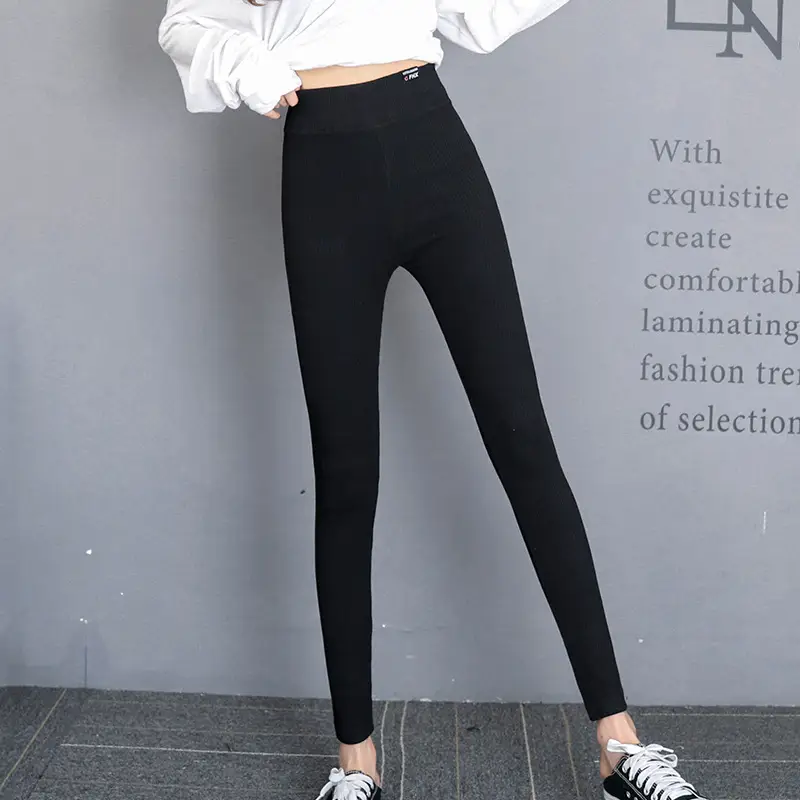 Black Slim Fit High Waist Leggings for Women - Image 4