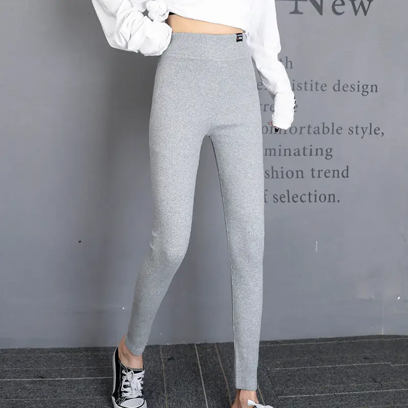 Black Slim Fit High Waist Leggings for Women - Image 3