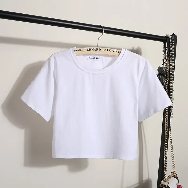 Red Navel-Exposed Women's T-Shirt Small