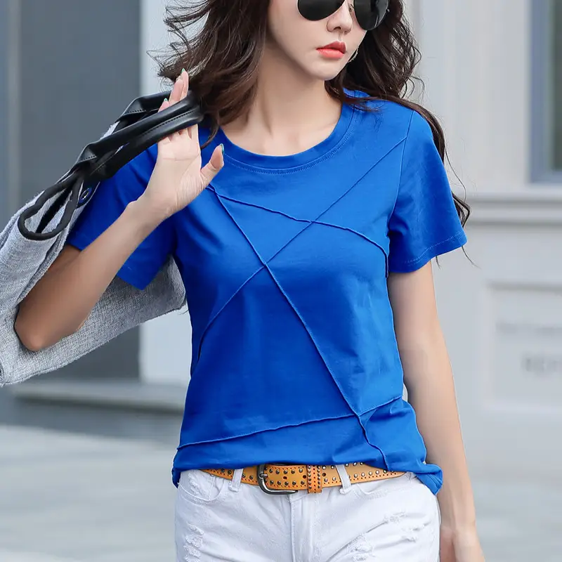Purple Loose Sleeve T-Shirt Women Large Summer Wear - Image 7