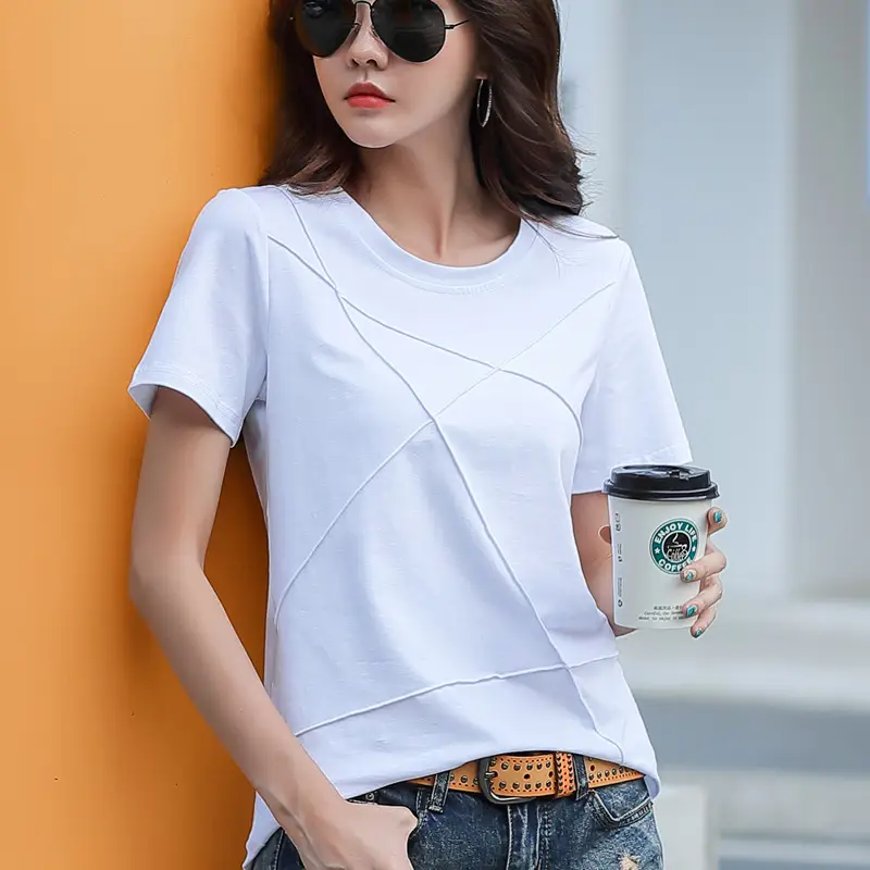 Purple Loose Sleeve T-Shirt Women Large Summer Wear - Image 8