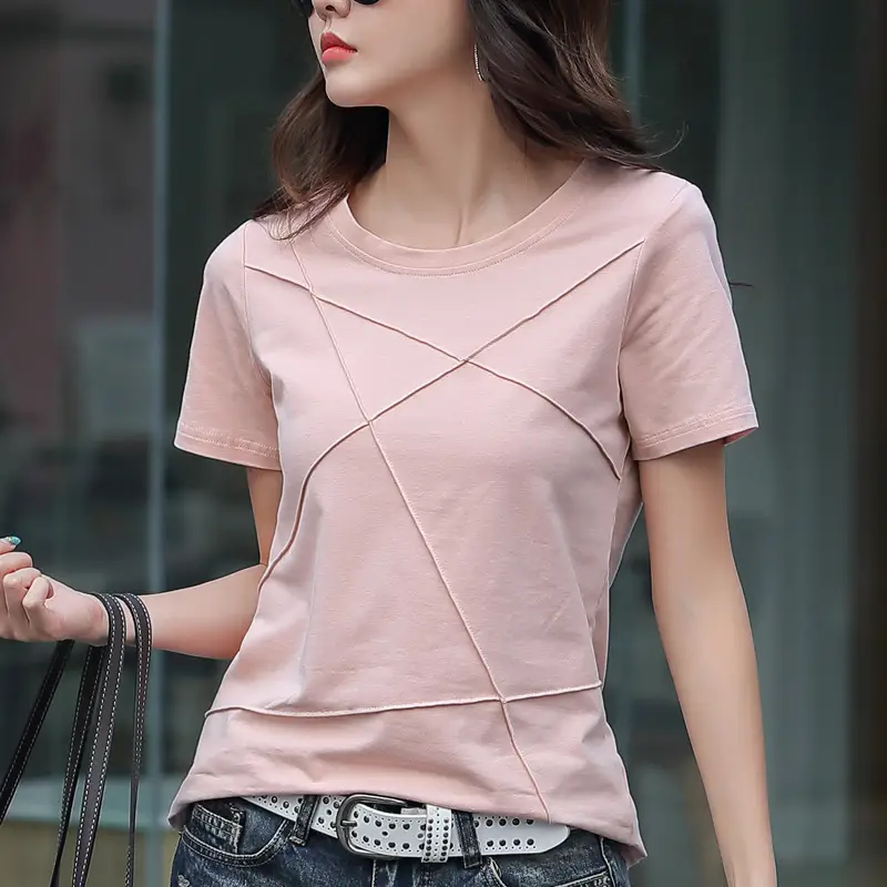 Purple Loose Sleeve T-Shirt Women Large Summer Wear - Image 2