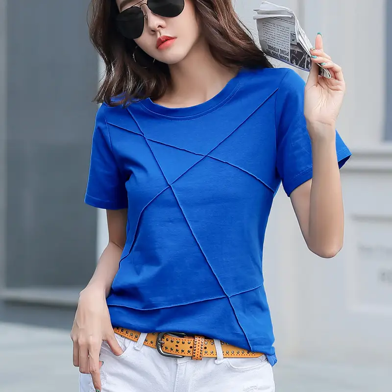 Purple Loose Sleeve T-Shirt Women Large Summer Wear - Image 4