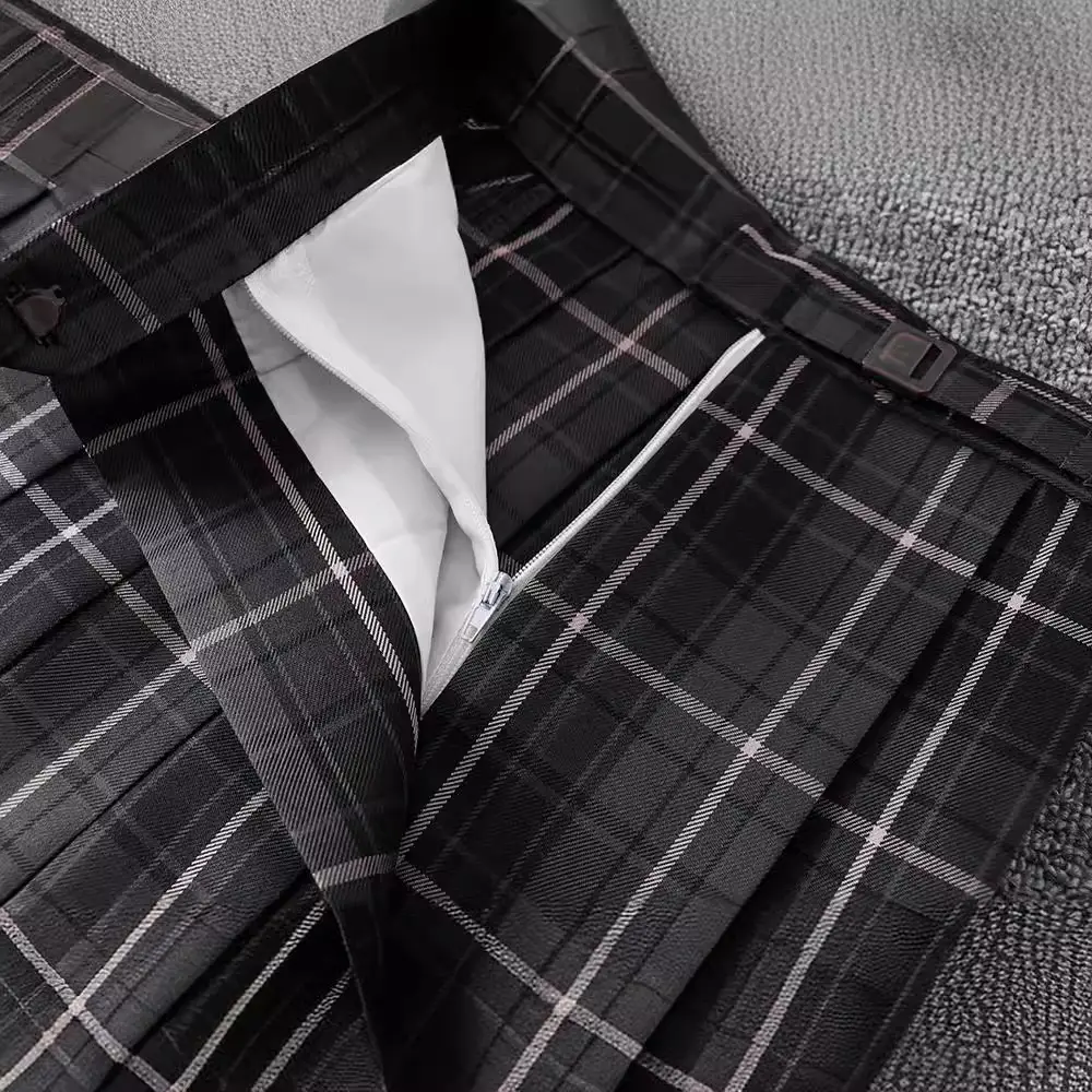 Japanese Plaid High Waist Skirt for Girls School Uniform - Image 9