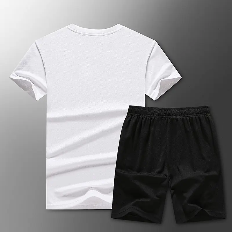 Men Printed Nike Shorts Set Black Summer Casual - Image 7