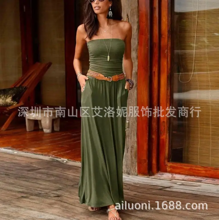 2020 Summer Strapless Sleeveless Dress for Women - Image 4