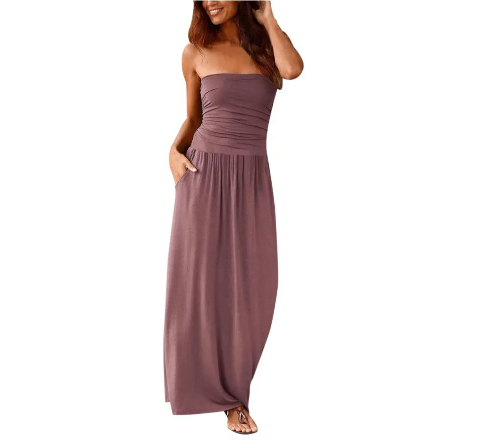 2020 Summer Strapless Sleeveless Dress for Women - Image 8