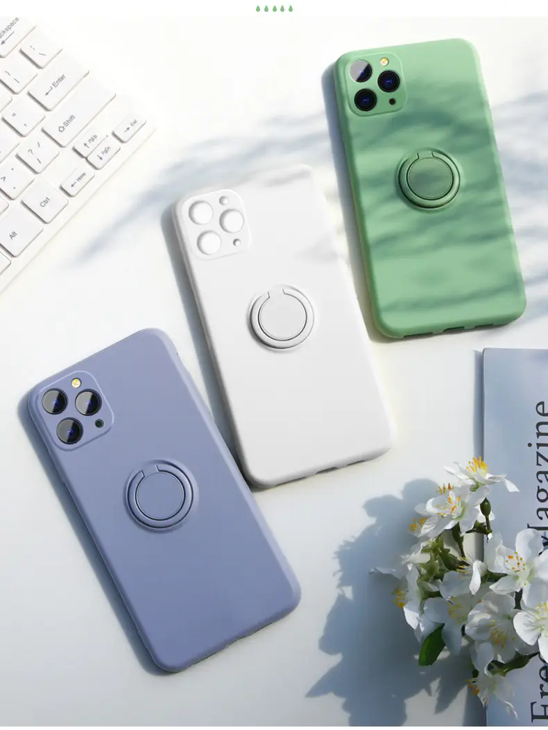Liquid Silicone iPhone Case with Drop Protection & Grip Ring — feature 14