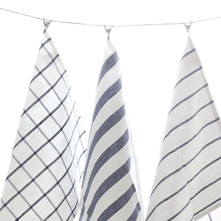 Japanese Square Napkin Mat Striped Cotton Blue White - Image 9