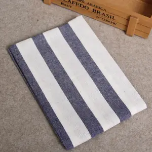 Japanese Square Napkin Mat Striped Cotton Blue White - Image 2