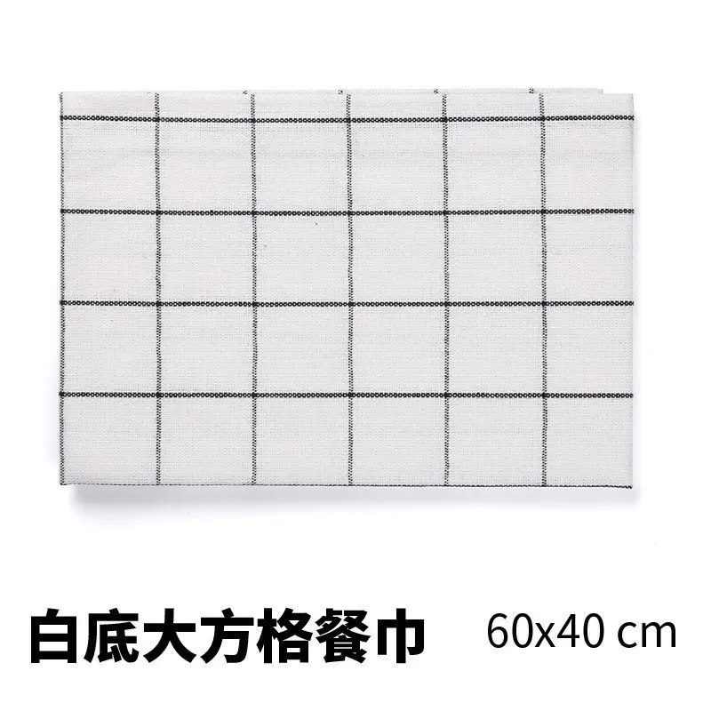 Japanese Square Napkin Mat Striped Cotton Blue White - Image 5