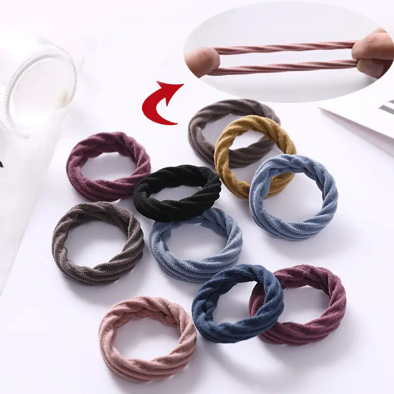 20 Pcs Rainbow Elastic Hair Ropes for Women - Image 14