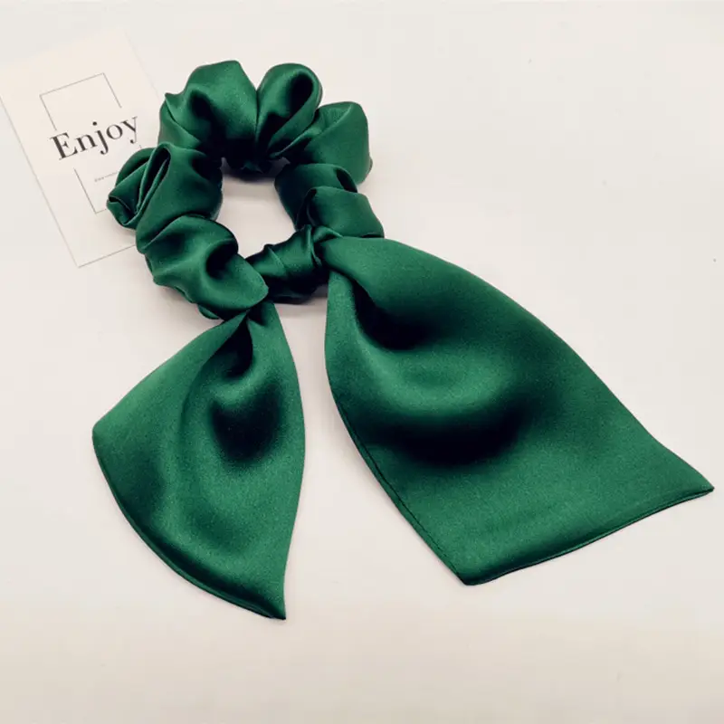 Silk Hair Ties & Bow Set for Women - Image 4