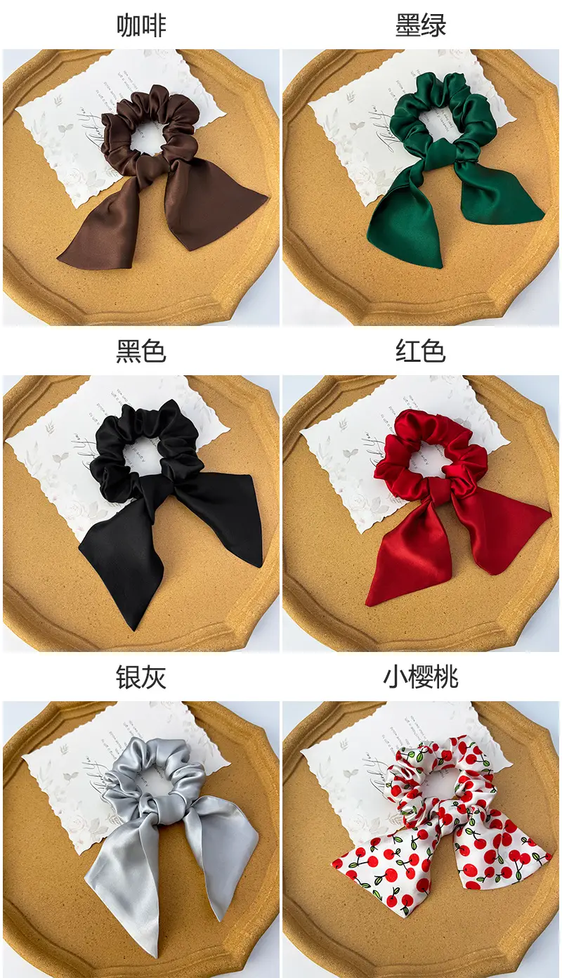 Silk Hair Ties & Bow Set for Women — feature 6