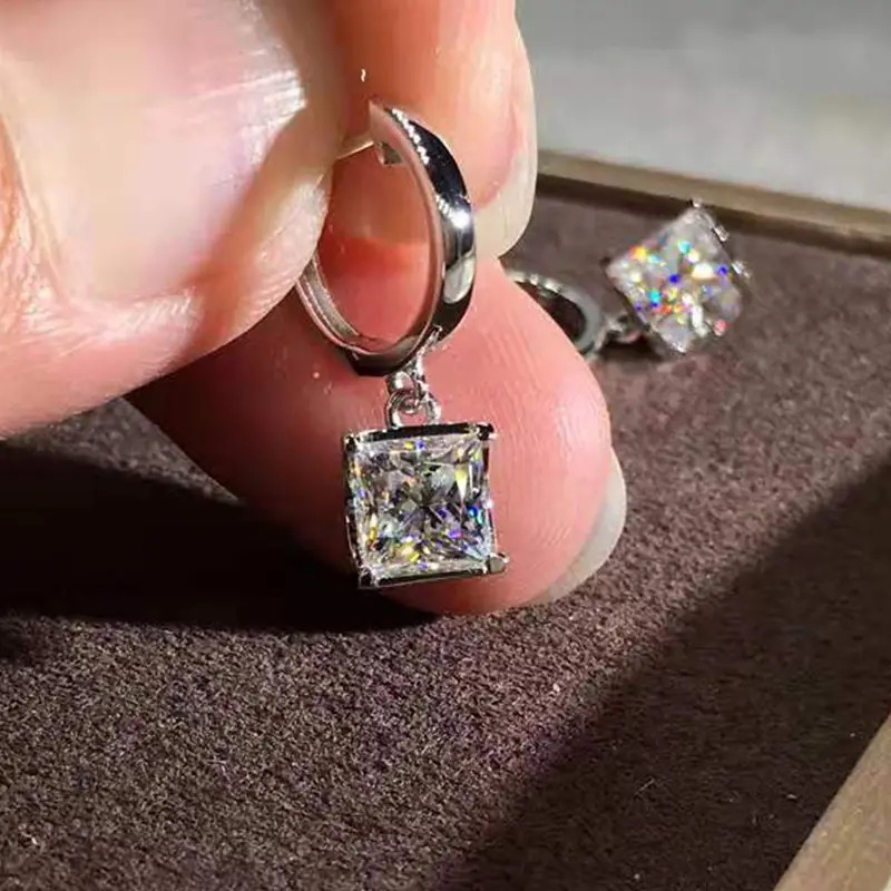 Luxury Four-Claw Zircon Earrings for Women - Image 3