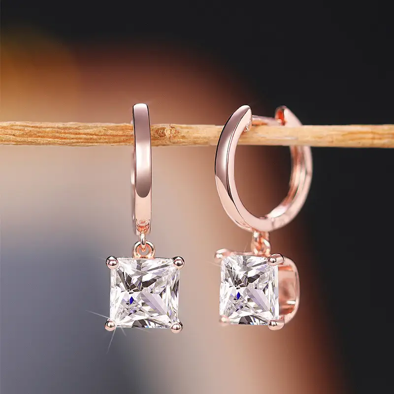 Luxury Four-Claw Zircon Earrings for Women - Image 4