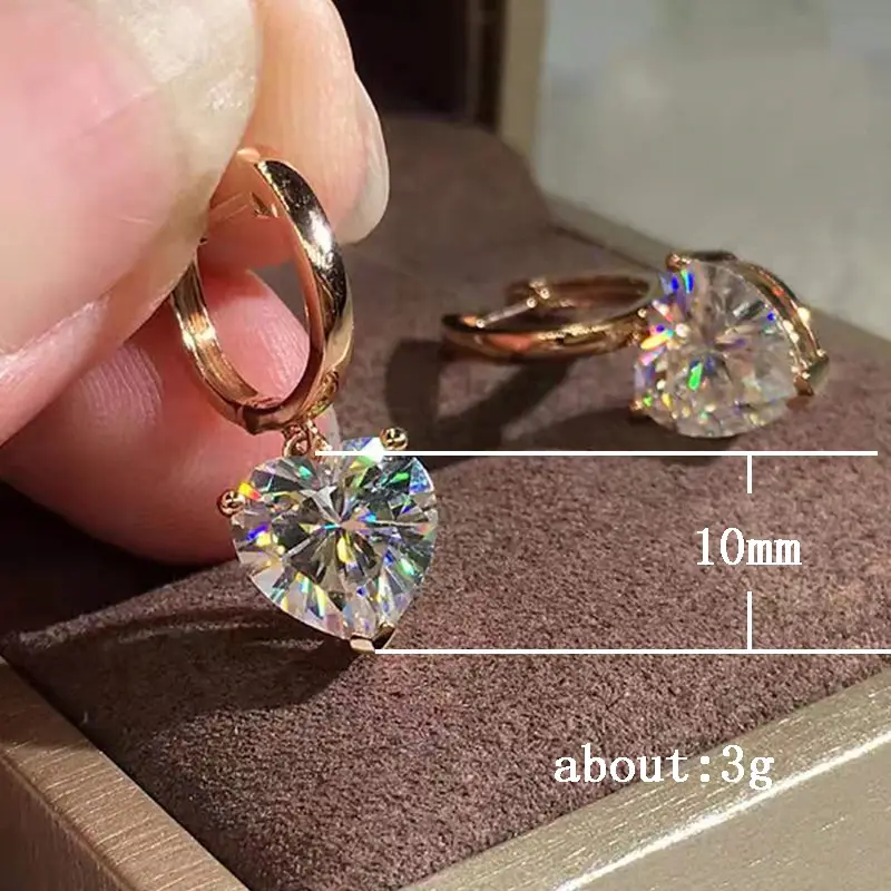 Luxury Four-Claw Zircon Earrings for Women - Image 5