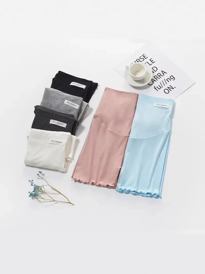 Pregnant Women's Safety Pants Summer Anti-Dusk Pregnant Modal Shorts Outerwear Loose Belly-supporting Leggings Trendy Mom - Image 9