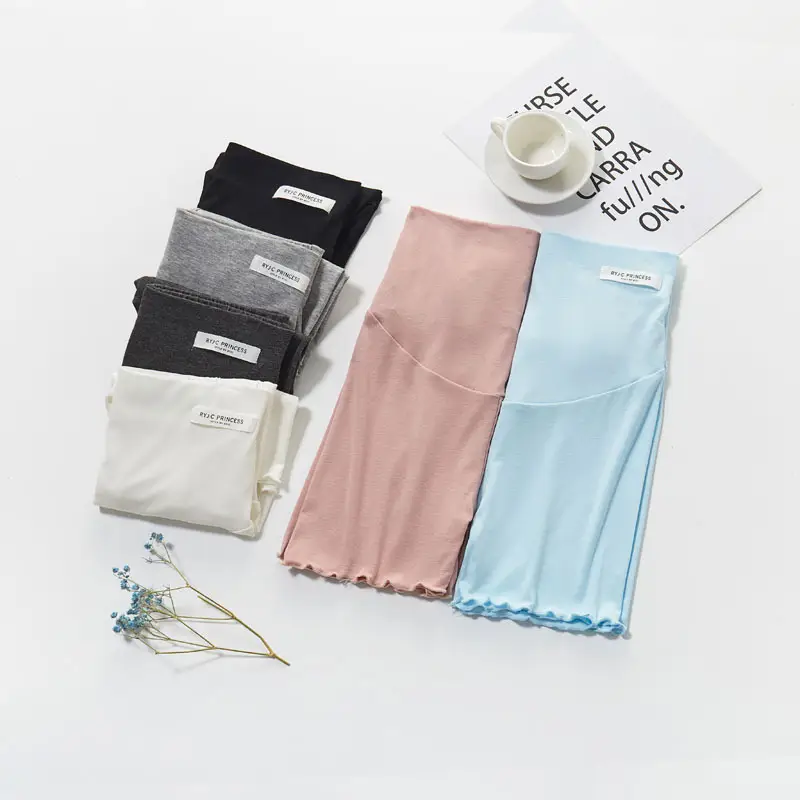 Pregnant Women's Safety Pants Summer Anti-Dusk Pregnant Modal Shorts Outerwear Loose Belly-supporting Leggings Trendy Mom — feature 1