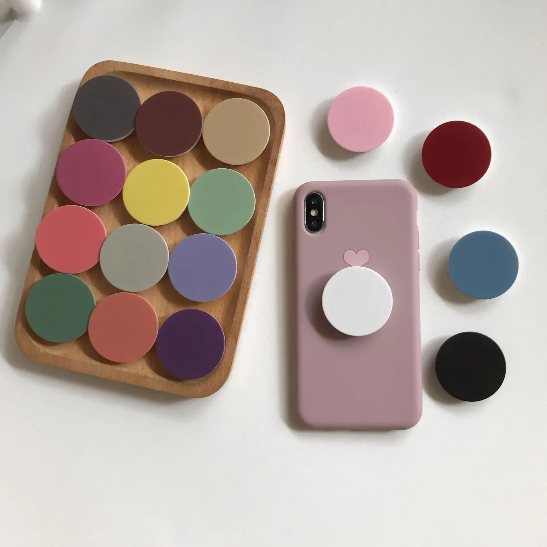 Purple Round Phone Holder with Logo - Image 19