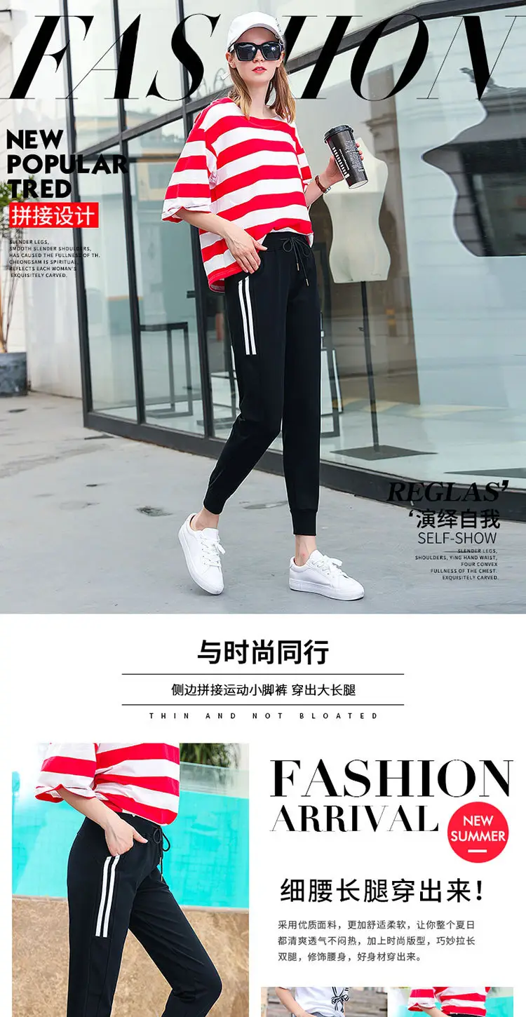 Women Black Elastic Waist Belted Cropped Pants — feature 2