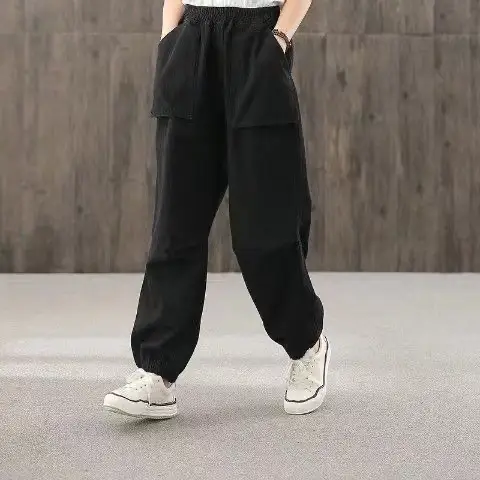New Style Loose Pleated Trousers Beige with Pocket Design - Image 4