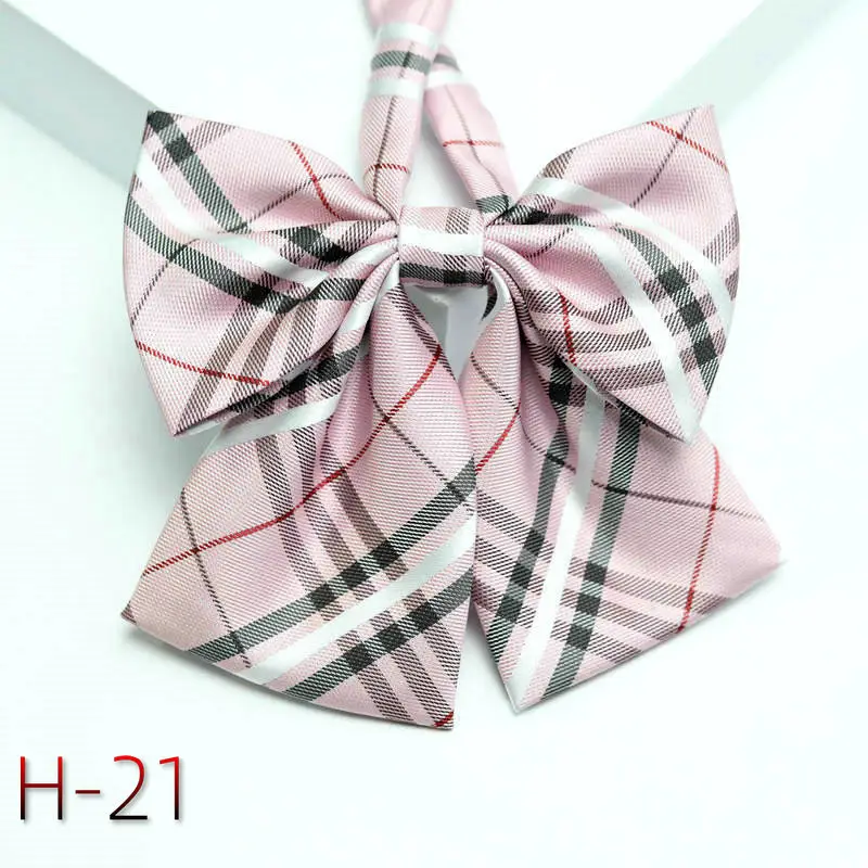 Maroon Striped Japanese Style Tie for Girls Kids