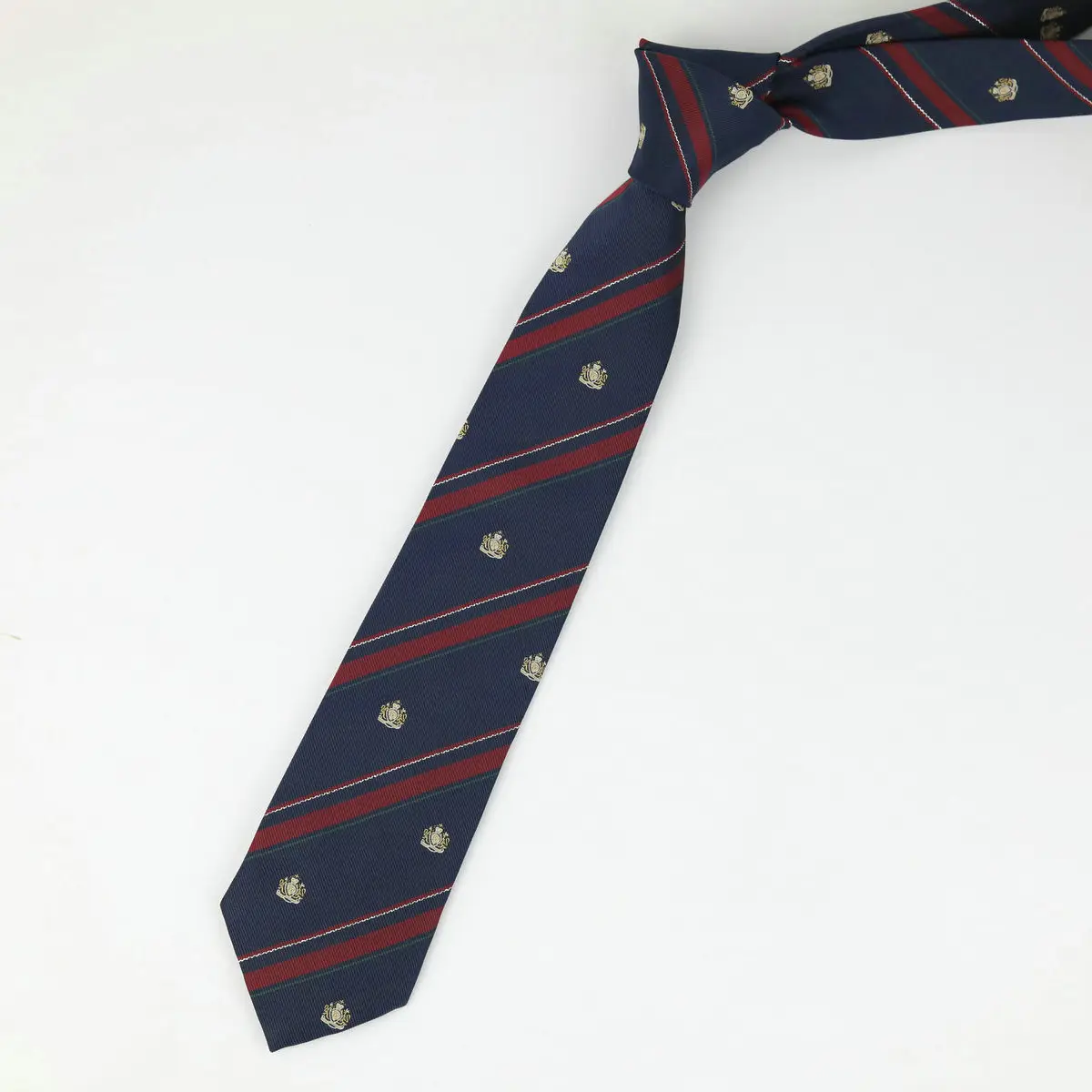 Maroon Striped Japanese Style Tie for Girls Kids