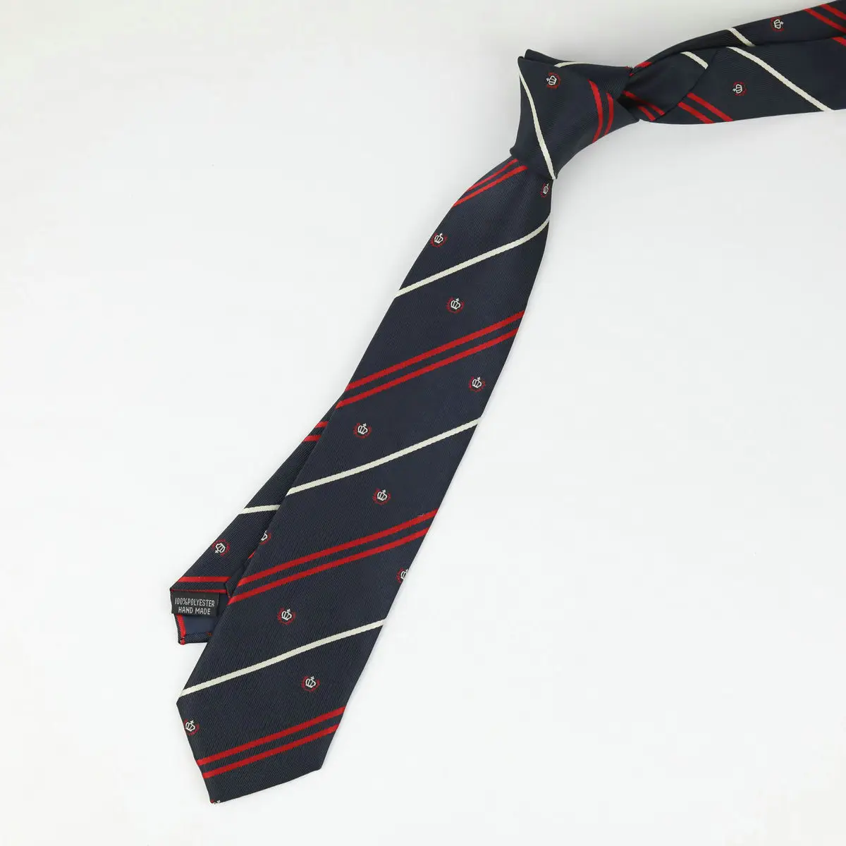 Maroon Striped Japanese Style Tie for Girls Kids
