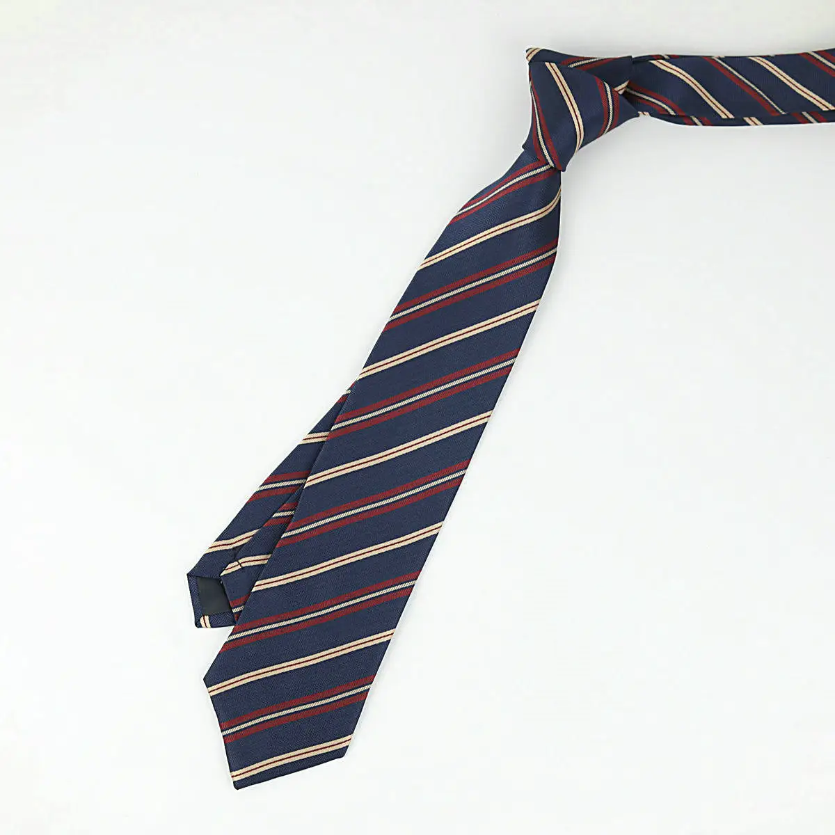 Maroon Striped Japanese Style Tie for Girls Kids