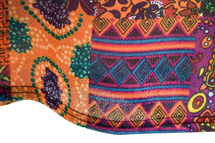 Men Multi Color Patchwork T-Shirt Casual Short Sleeve - Image 6