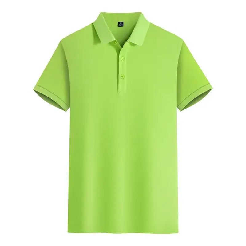 Light Blue Mercerized Cotton Polo Shirt with Embroidered Design - Image 10