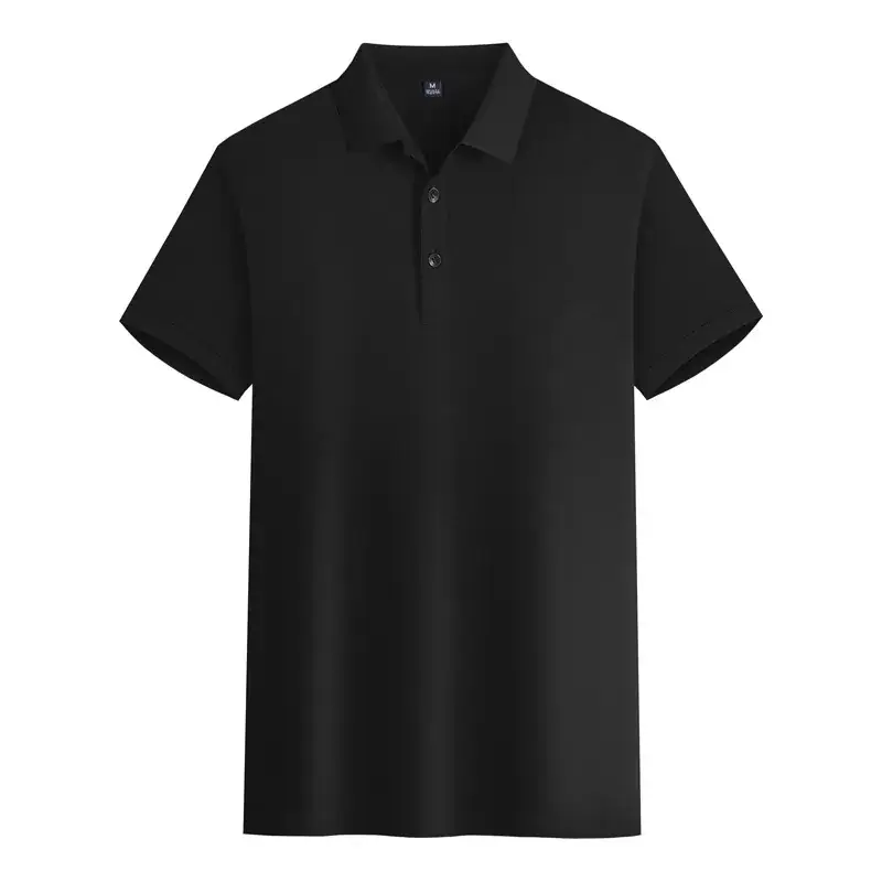 Light Blue Mercerized Cotton Polo Shirt with Embroidered Design - Image 5