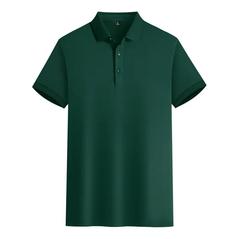 Light Blue Mercerized Cotton Polo Shirt with Embroidered Design - Image 9