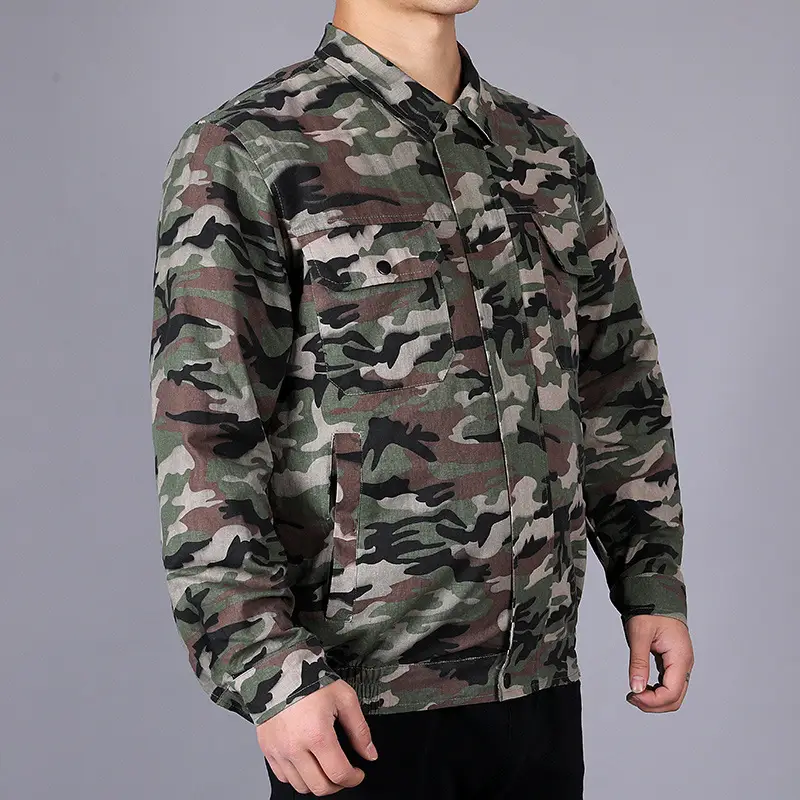 Men Navy Camo Electric Fan Jacket with 3-Stage Flow - Image 5