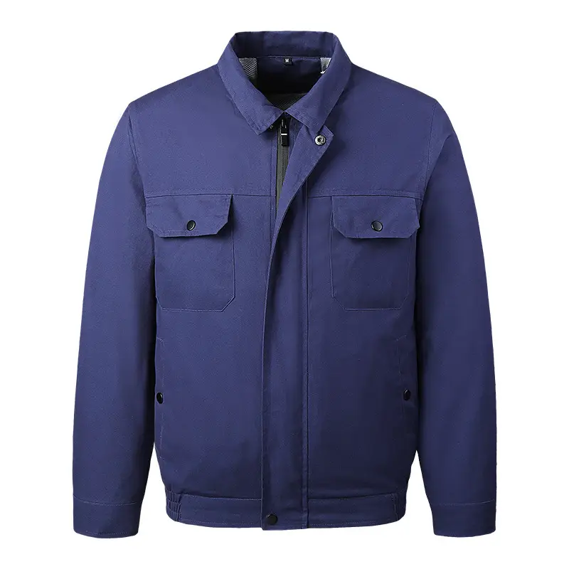 Men Navy Camo Electric Fan Jacket with 3-Stage Flow - Image 7