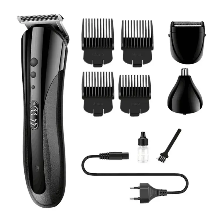 Three-in-One Hair Clipper with Red & Silver Design - Image 11