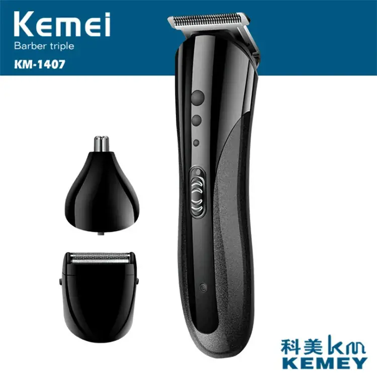 Three-in-One Hair Clipper with Red & Silver Design — feature 2