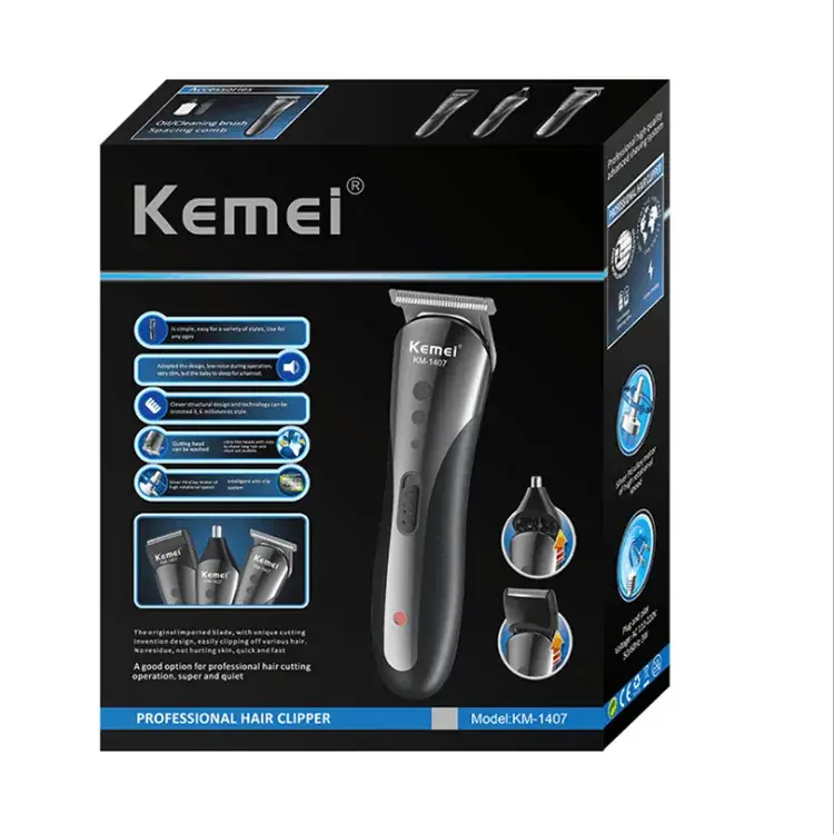 Three-in-One Hair Clipper with Red & Silver Design - Image 7