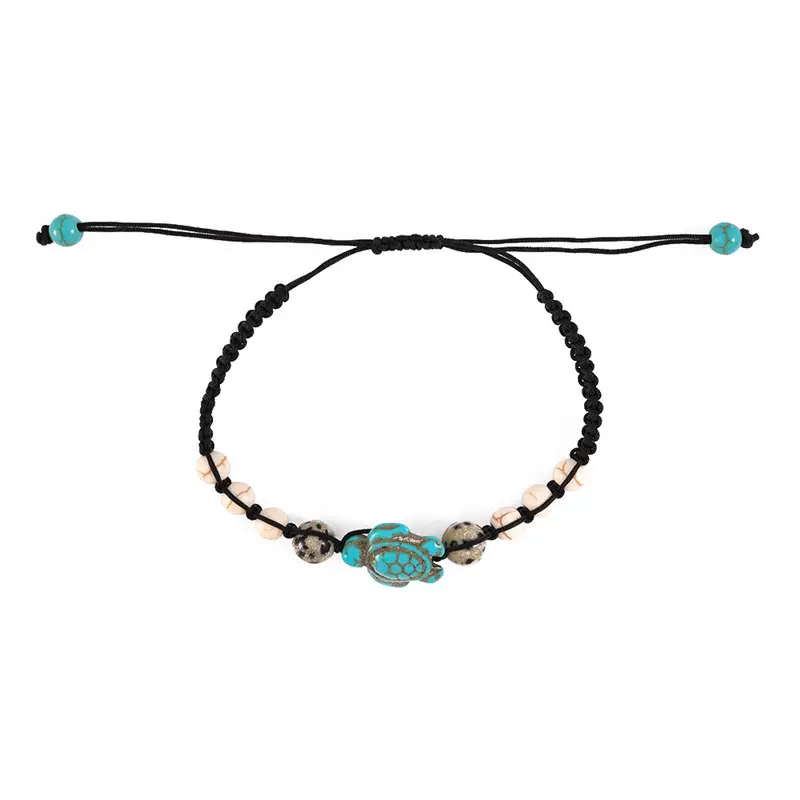 Turquoise Floral Beaded Bracelet for Women - Image 3