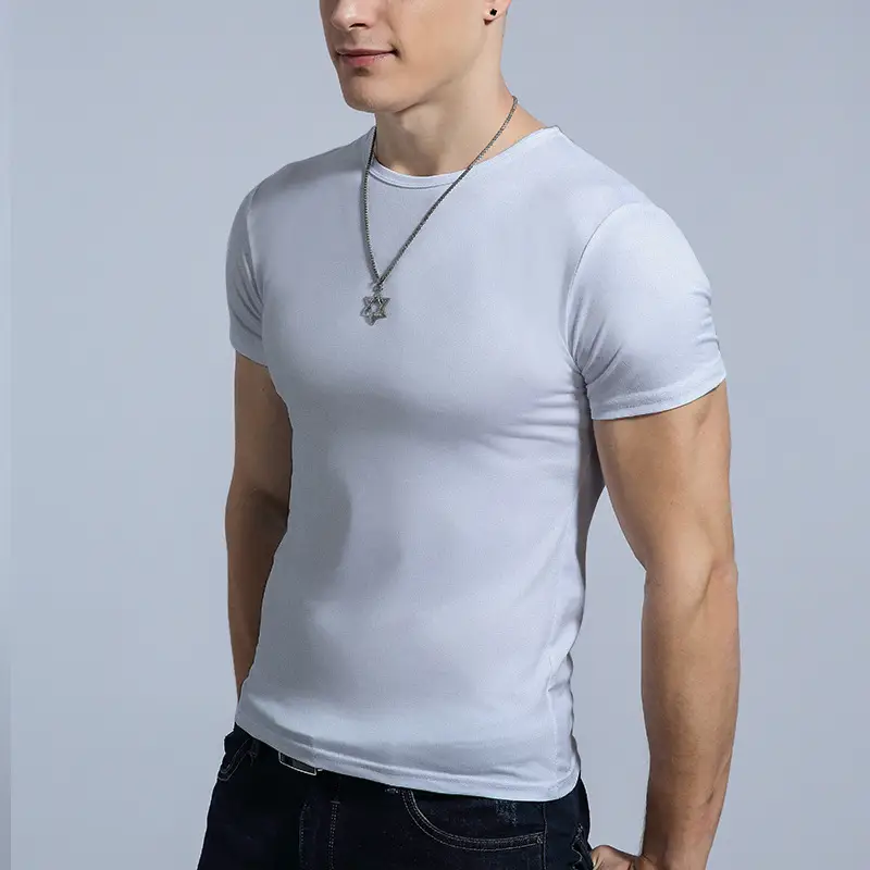 Men's Black Crop T-Shirt 2023 Short Sleeve - Image 4
