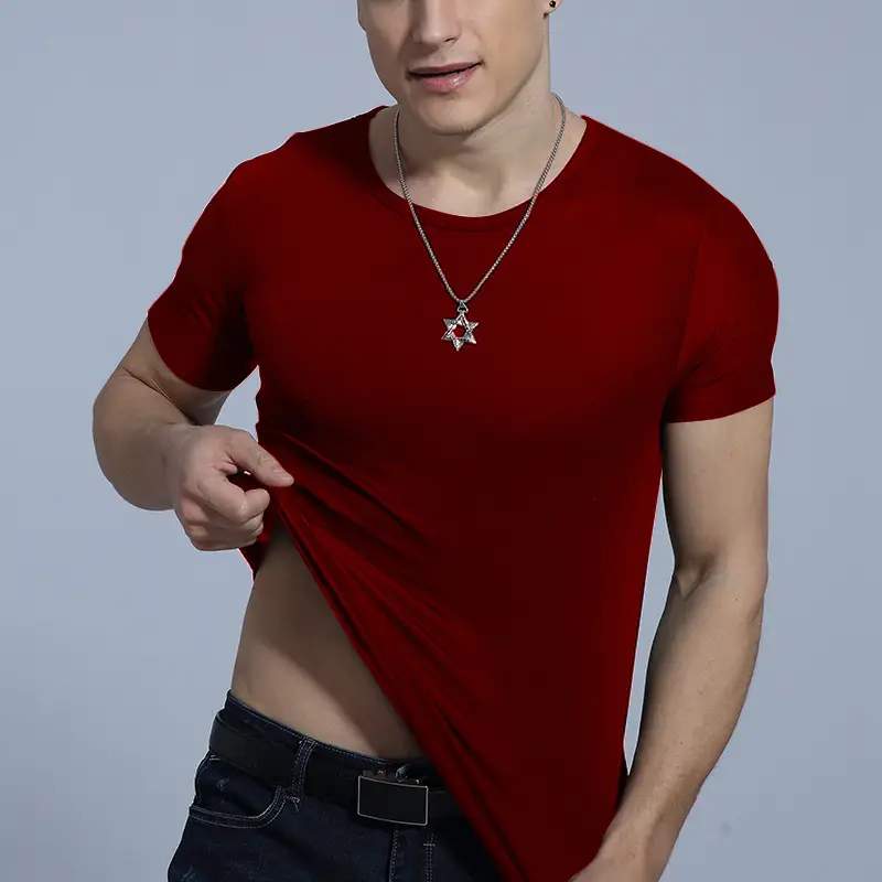 Men's Black Crop T-Shirt 2023 Short Sleeve - Image 5